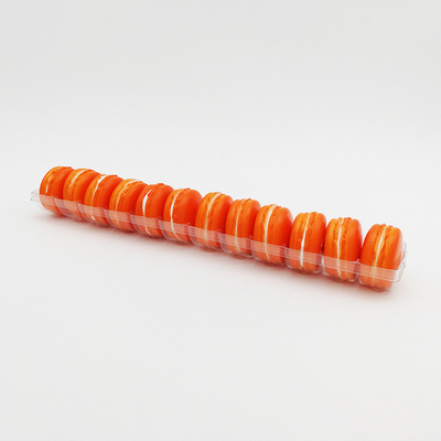 Διαφανές PVC/PET 1X12 μακρύ μέγεθος 12 κυψελών δίσκος macaron διαμορφώσεως κενού κουτί συσκευασίας macaron για συσκευασία macaron