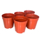 Κόκκινα στρογγυλά πλαστικά δοχεία βρεφικών σταθμών δοχείων λουλουδιών για δοχείο κηπουρικής ένα
