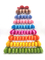 9 στρώματος τετραγωνικός 41cm ψηλός πλαστικός πύργος κώνων Macaron φουσκαλών Macaron συσκευάζοντας
