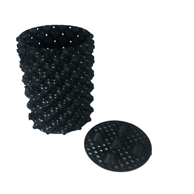 20cm Dia 0.7mm μην ντυμένη δοχείων αέρα PVC πλαστικά διασπάσιμα δοχεία πολυμερούς μαύρα αέρα