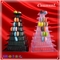 Ο πολυσύνθετος μαύρος πύργος macaron 9 σειρών πλαστικός macaron κιβωτίων πύργων συσκευάζοντας τετραγωνικός έκανε στην Κίνα