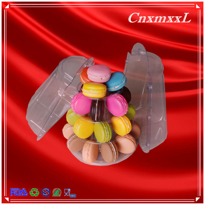 4 στρώματα διαφανές μικρότερο πλαστικό Macaron Πύργο Πάρτι Favor κουτιά