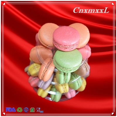 4 στρώματα διαφανές μικρότερο πλαστικό Macaron Πύργο Πάρτι Favor κουτιά