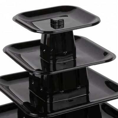 9 βαθμίδα πλαστικό τετράγωνο Macaron Tower Stand Display για γαλλική συσκευασία τροφίμων takeaway