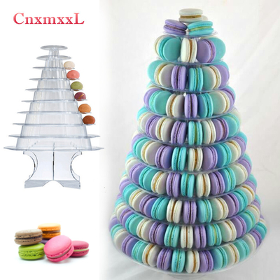 Super 10 Tier Macaron Blister Tower Stand Packaging με ακρυλικό
