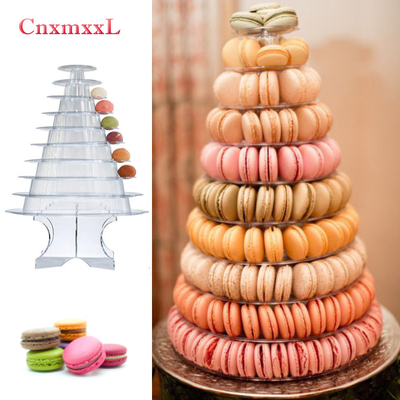 Super WOW 10 Tier Macaron Blister Tower Stand Packaging με ακρυλικό