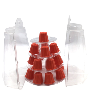 4ο επίπεδο Canele Tower Stand Case για διακόσμηση γαμήλιας τούρτας