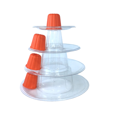 4ο επίπεδο Canele Tower Stand Case για διακόσμηση γαμήλιας τούρτας