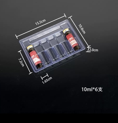 10 ml Πληροφοριακό δίσκο υγρού για στόμα ΠΕΤ Διαφανές δίσκο κενού, συσκευασία 5, συσκευασία 10, συσκευασία 12