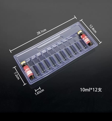 10 ml Πληροφοριακό δίσκο υγρού για στόμα ΠΕΤ Διαφανές δίσκο κενού, συσκευασία 5, συσκευασία 10, συσκευασία 12