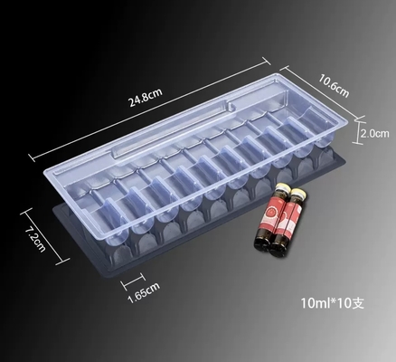 10 ml Πληροφοριακό δίσκο υγρού για στόμα ΠΕΤ Διαφανές δίσκο κενού, συσκευασία 5, συσκευασία 10, συσκευασία 12