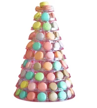 Ο Μαύρος 9 φουσκάλα πλαστικό Macaron σειρών που συσκευάζει την κατάλληλη στάση πύργων Macarons