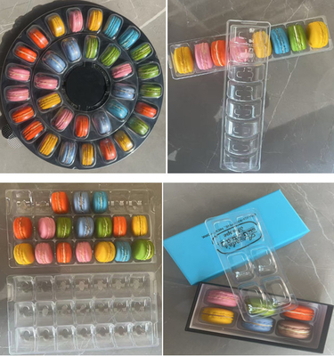 9 βαθμίδα πλαστικό τετράγωνο Macaron Tower Stand Display για γαλλική συσκευασία τροφίμων takeaway
