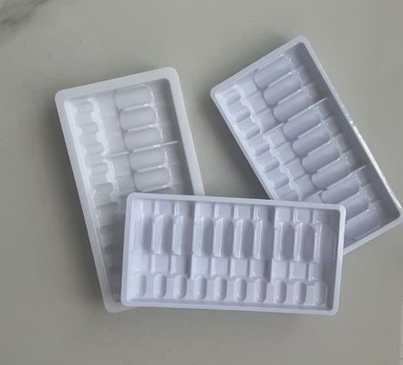 Custom 2ml Ampoule Packaging Tray 14.3x7.3cm Cardboard Embossing