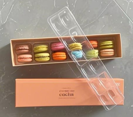 25 Πλαστικά Δίσκοι Macaron με PET ποιότητας τροφίμων πάχους 0,55mm και Επαναχρησιμοποιήσιμο Σχεδιασμό για Συσκευασία Macaron