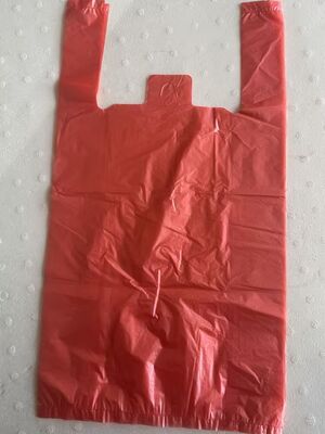 HDPE πλαστική σακούλα με υψηλή αντοχή στην πρόσκρουση ανακυκλώσιμη και προσαρμοσμένο λογότυπο για ψώνια σε σούπερ μάρκετ