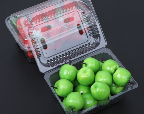 High-hardness disposable transparent fruit box for fruit and fresh produce store packaging and cutting of fruits