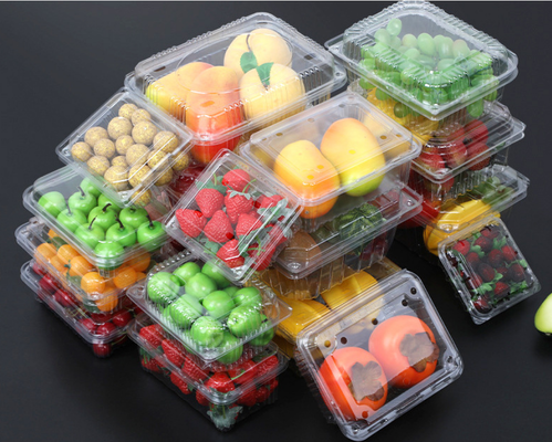 High-hardness disposable transparent fruit box for fruit and fresh produce store packaging and cutting of fruits