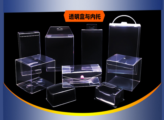 Κουτί συσκευασίας PVC - Διαφανές κουτί, πλαστικό ορθογώνιο πτυσσόμενο κουτί PP, κουτί συσκευασίας με παγωμένο χρώμα PET, προσαρμοσμένο λογότυπο