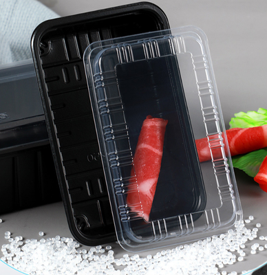 lightweight produce packaging moisture permeability compression resistant container  reusable optional clamshell spill‑proof hinged box