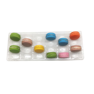 Σαφής πλαστικός Macaron συσκευάζοντας δίσκος 4x6 24pcs PVC PET για το πακέτο Macaron φουσκαλών
